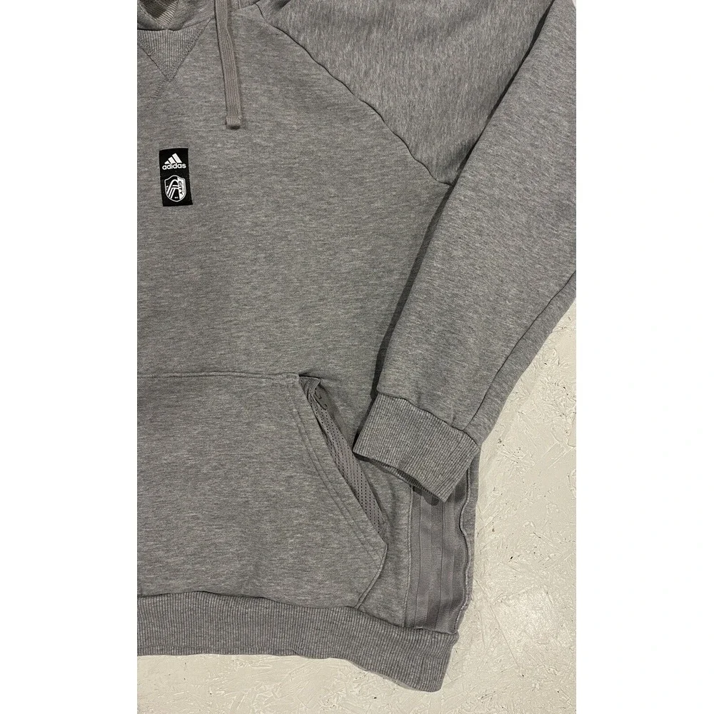 Adidas St Louis City SC‎ Soccer Sweatshirt Hoodie Mens Small MLS Gray Pullover